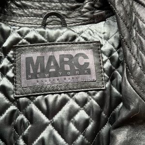 Andrew Marc heavy leather motorcycle jacket XXL